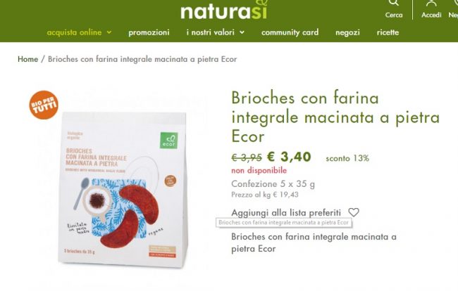 Pezzi di plastica nelle brioches Naturasì