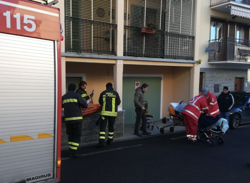 Intervento dei Vigili del fuoco per soccorrere un anziano