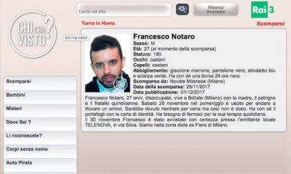 Scomparso ragazzo di Bollate