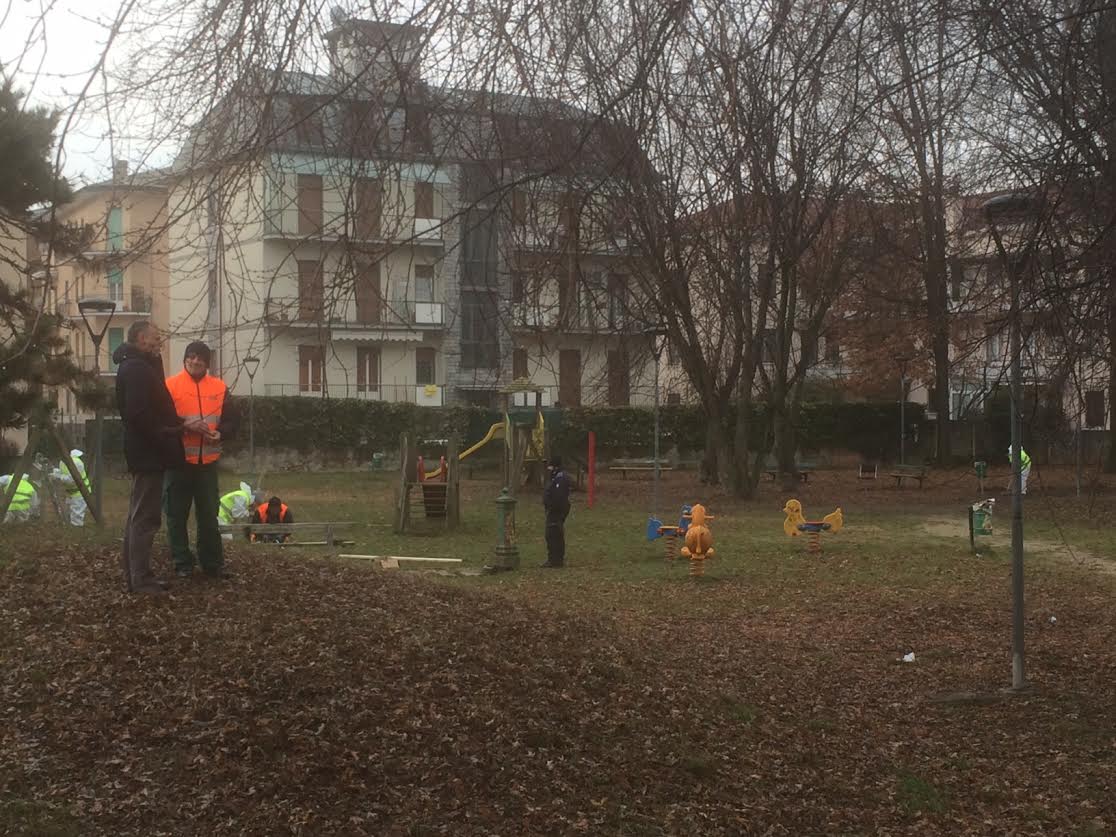 Pulito parco dei merli dai detenuti