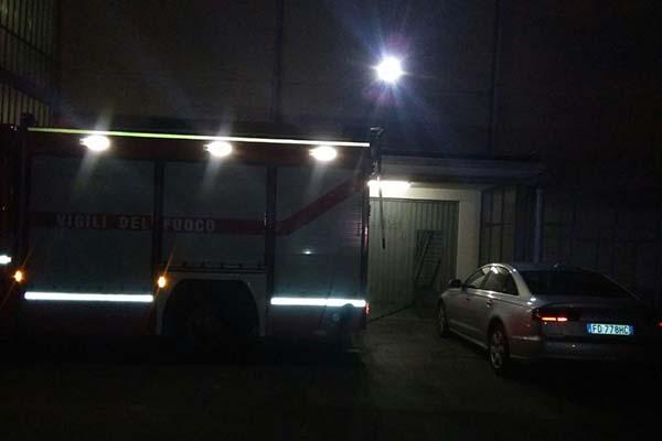 Incendio in un’azienda di Borgo Ticino
