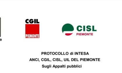Appalti pubblici protocollo firmato da Anci Piemonte e sindacati