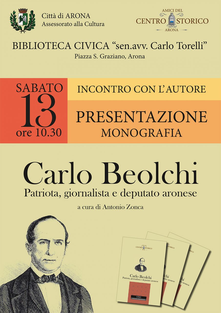 Aronesi illustri, un libro e un incontro su Beolchi