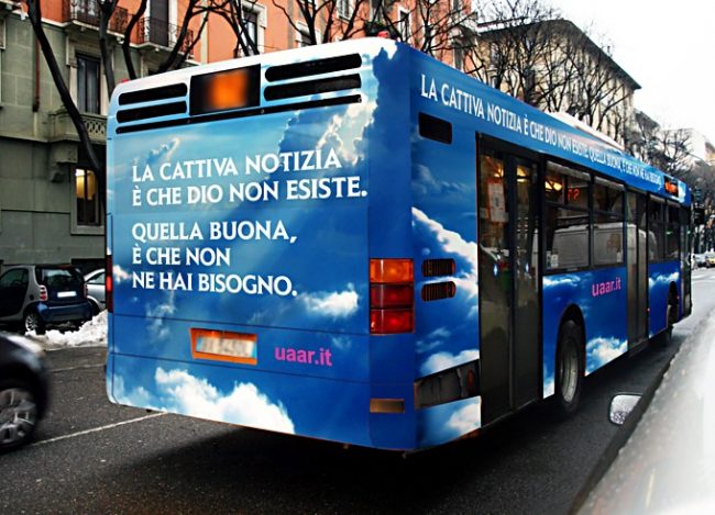 Atm censura la pubblicità degli atei e agnostici