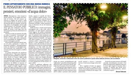 Pensatoio pubblico: una nuova speciale rubrica sul Giornale di Arona