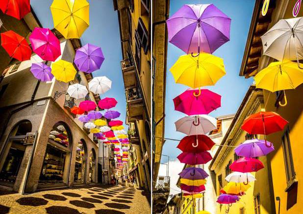 UnderColoursArona 1000 ombrelli che colorano la città