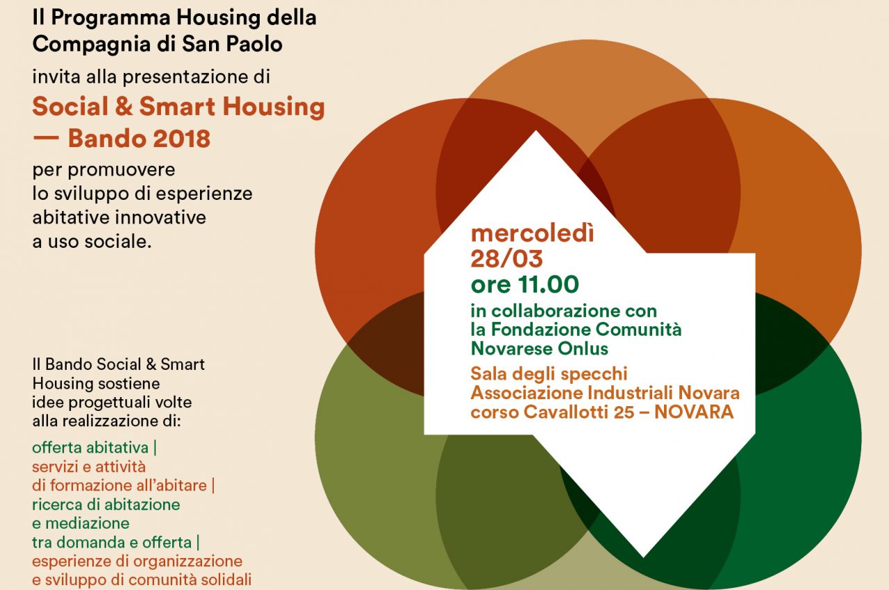 Social housing, la Compagnia di San Paolo presenta il bando 2018