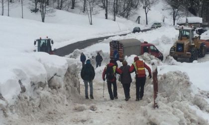 Valanga Rima la strada non è ancora aperta
