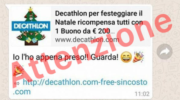 Falsi buoni Decathlon e Zara