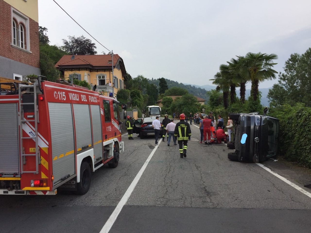 Grave incidente ad Arona: interviene l’elisoccorso | FOTO