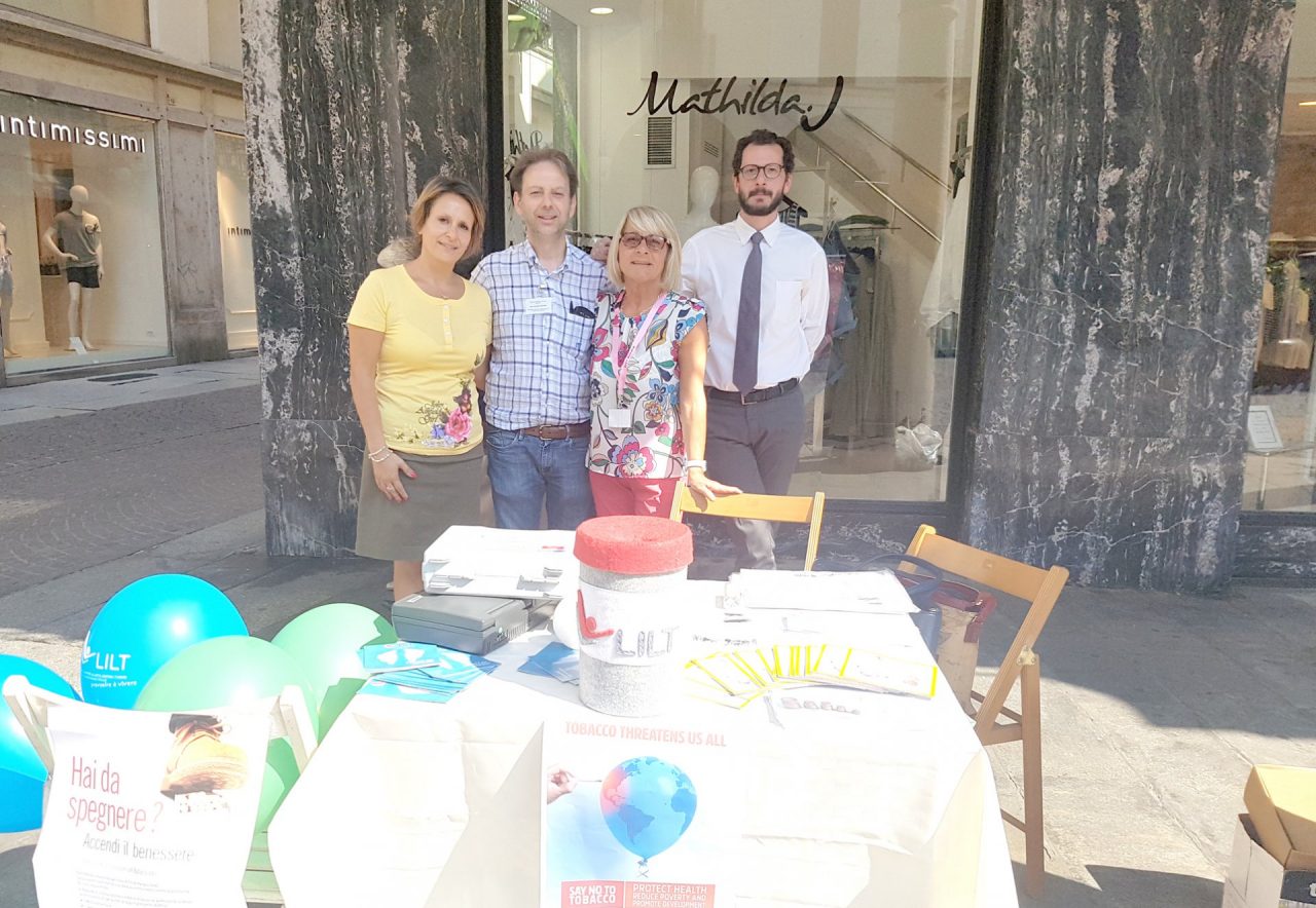 Giornata senza tabacco, le iniziative di Lilt Novara Onlus