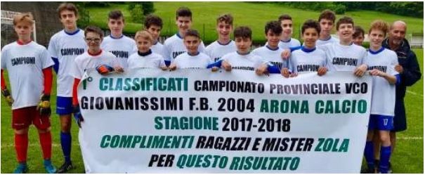 Arona calcio: un trionfo per i Giovanissimi 2004