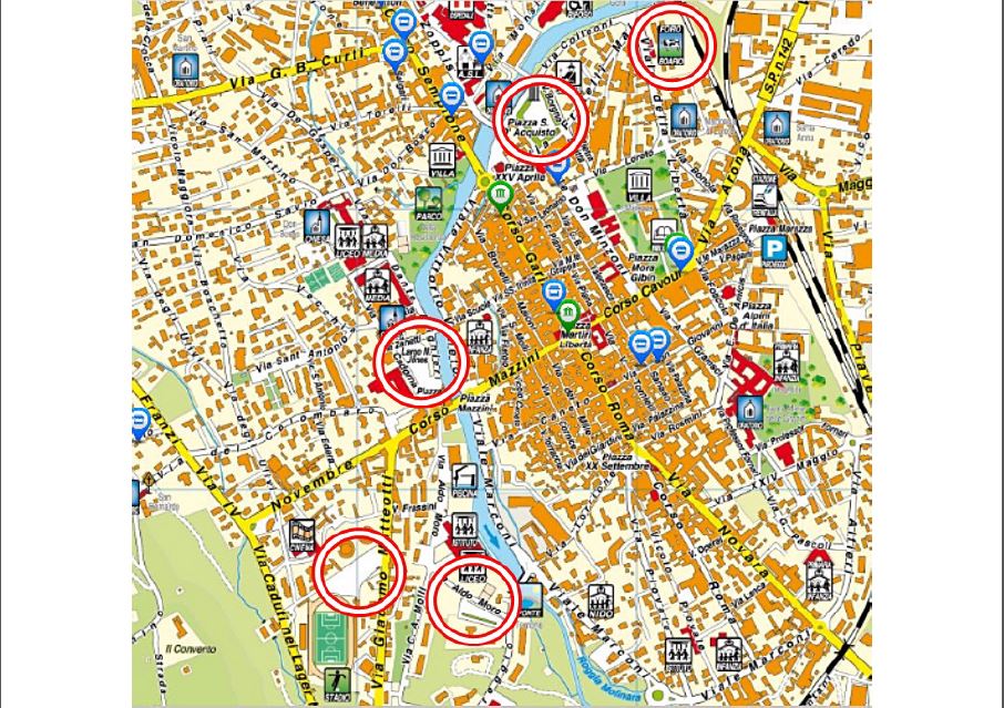 Granfondo Marcello Bergamo parcheggi a Borgomanero