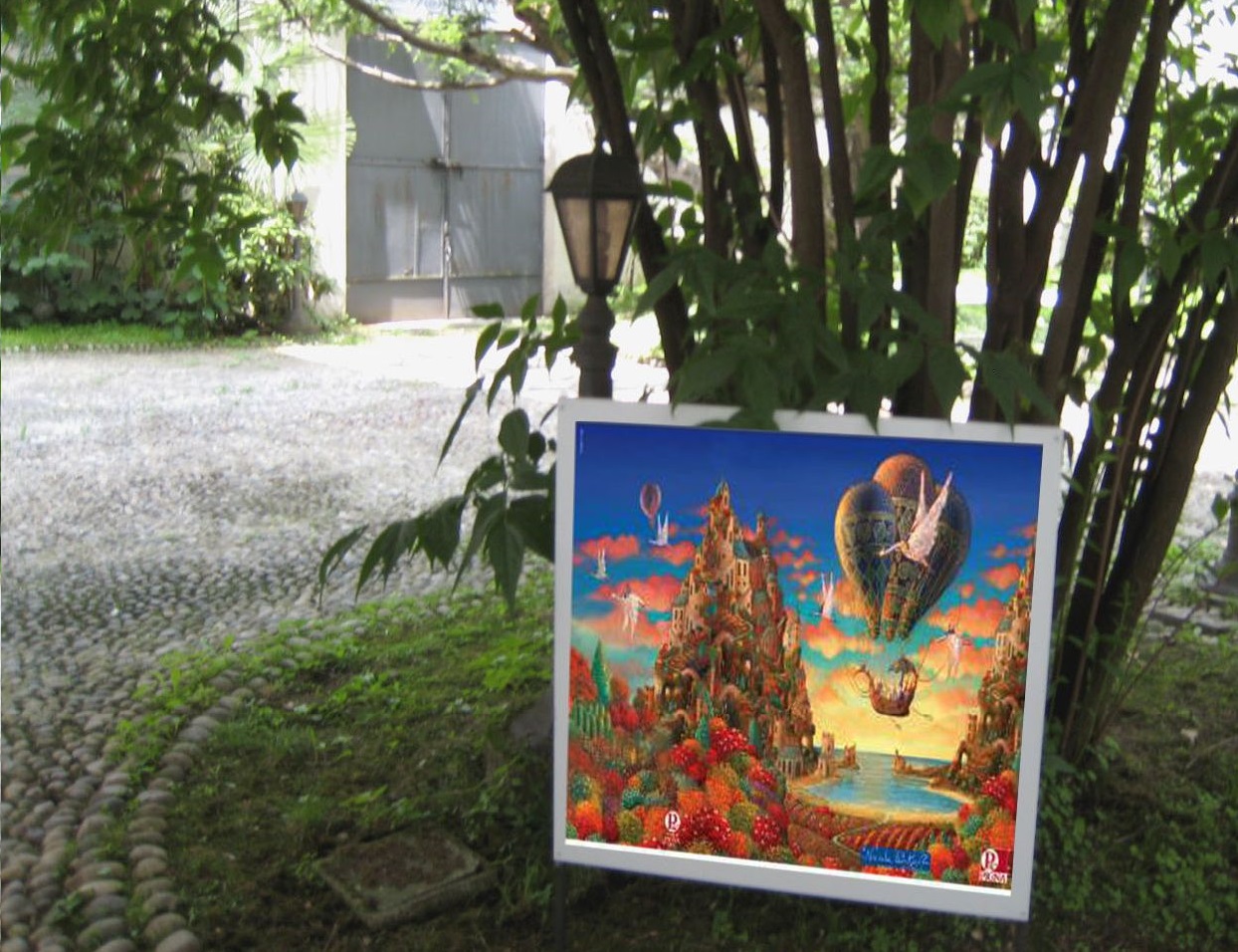 Nicola Pankoff espone le sue “fiabe” nel giardino di Palazzo Natta a Novara