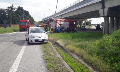 Incidente Cameri: persona incastrata fra le lamiere FOTO