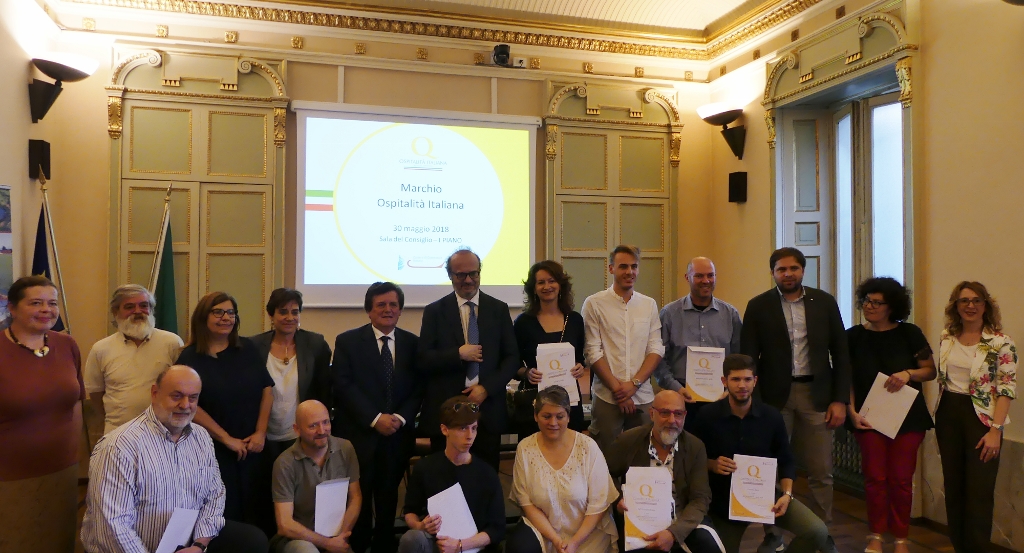 Marchio Ospitalità Italiana, premiate le strutture novaresi che hanno ottenuto il riconoscimento nel 2018