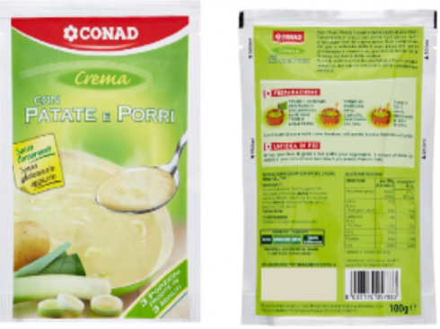 Avviso importante per i celiaci: Conad ritira dal commercio “Crema con patate e porri”