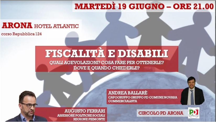 Disabilità incontri targati Pd: si parla di agevolazioni fiscali