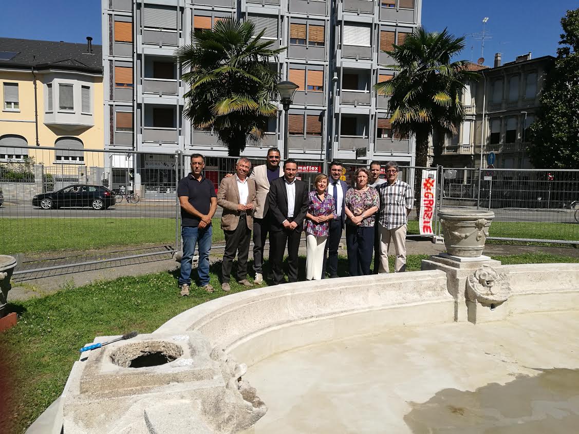 Fontana di piazza del Popolo, sopralluogo per la verifica dei lavori di restauro