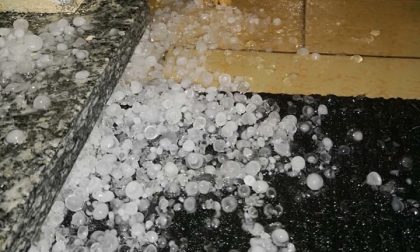 Forte grandinata sul novarese