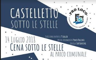 Cena al parco comunale: serata sotto le stelle a Castelletto