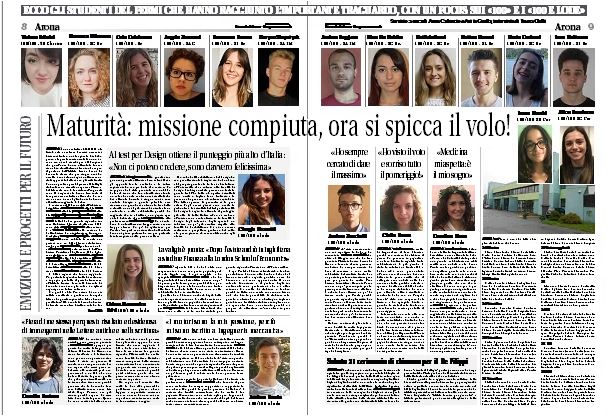 Speciale maturità sul Giornale di Arona: da non perdere!