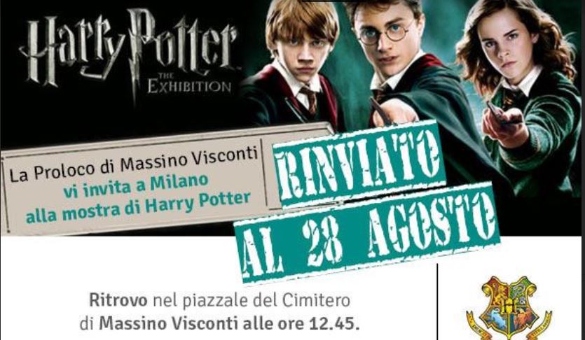 Harry Potter: gita alla mostra con la Pro loco di Massino Visconti