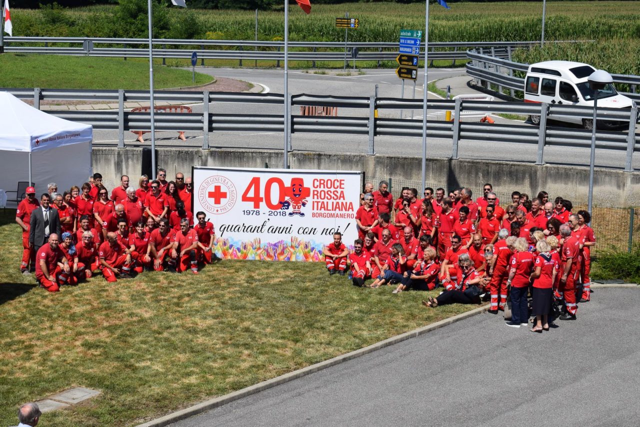 Croce rossa in festa a Borgomanero per i 40 anni