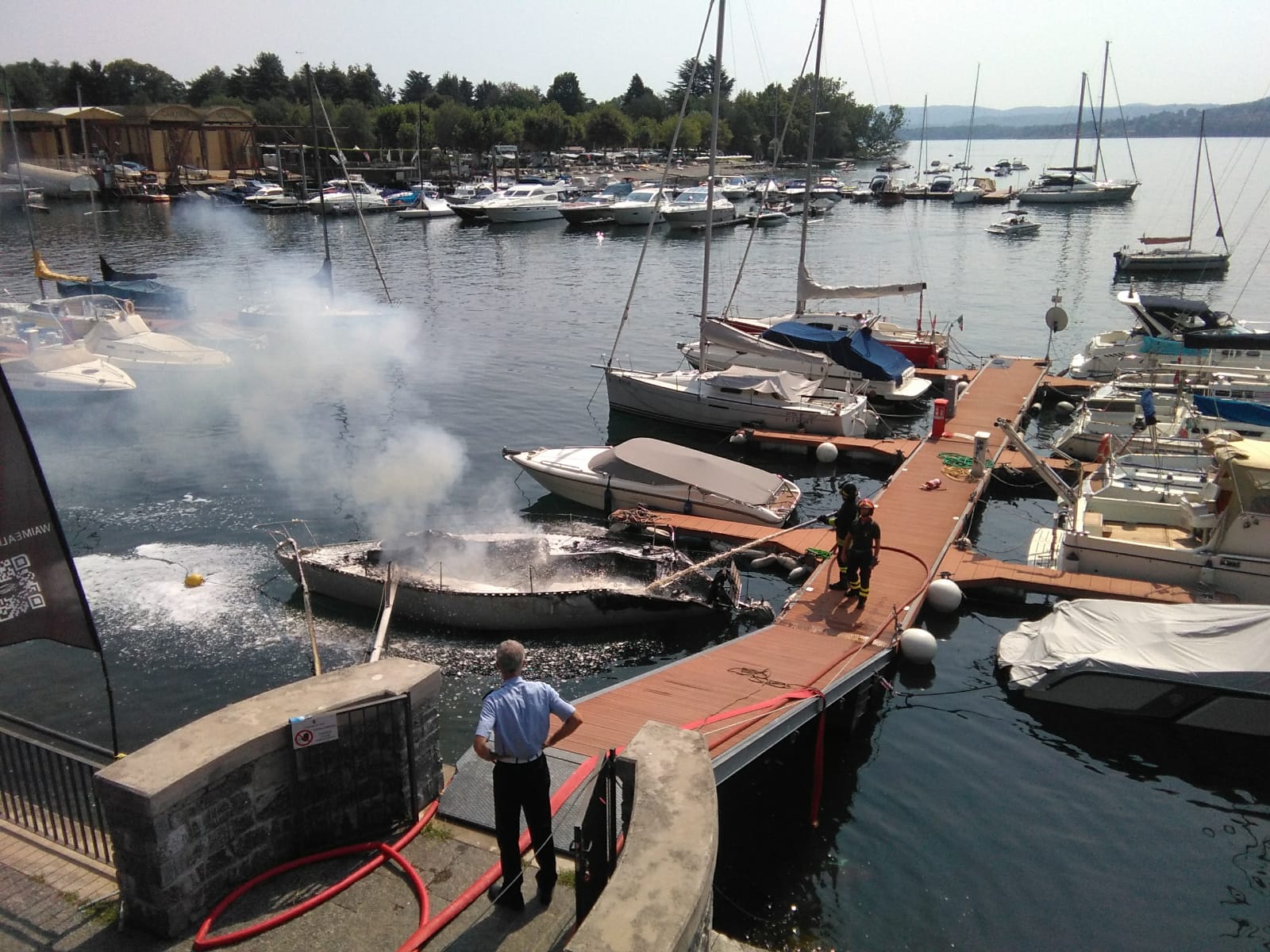 barca incendio solcio lesa