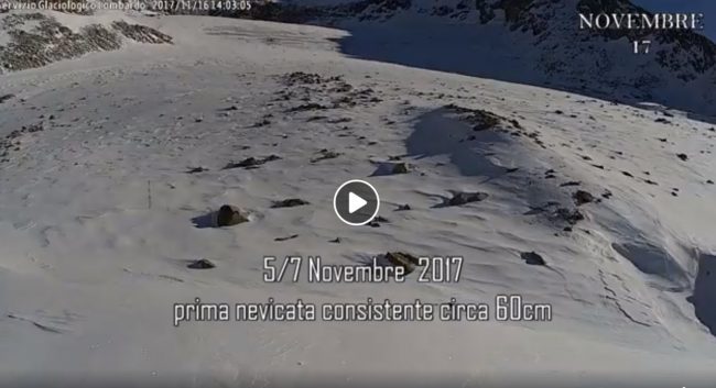 Video da brivido: un ghiacciaio ripreso per un anno