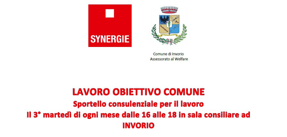 Sportello lavoro: proseguono le consulenze in comune a Invorio
