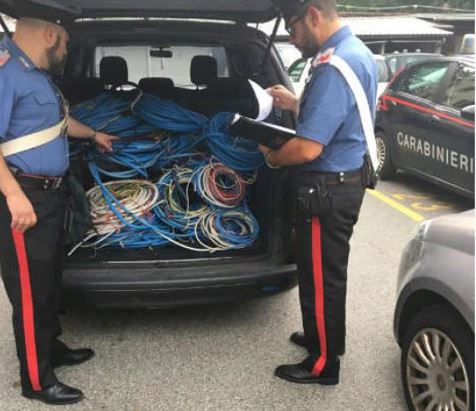 Ladri di rame presi dai Carabinieri all’alba