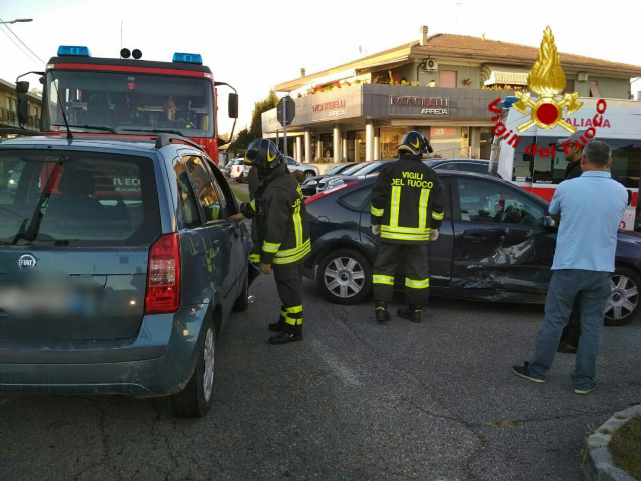 Incidente in via Torino a Cureggio