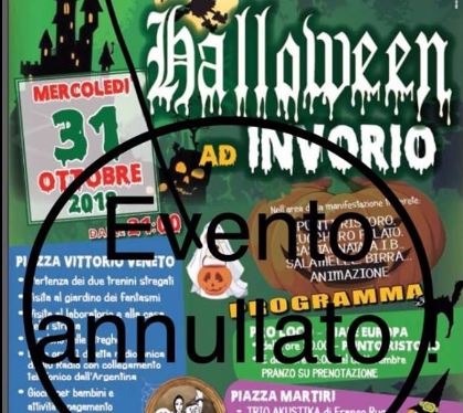 Halloween annullato a Invorio a causa del maltempo