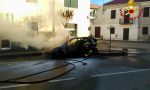 Esplode auto a Gpl: pompieri in azione a Casalvolone