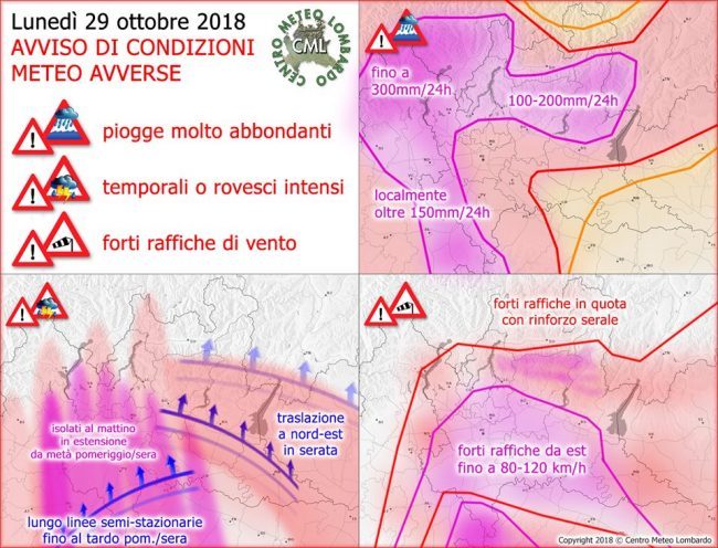 Meteo da allerta rossa: “Evitate gli spostamenti”