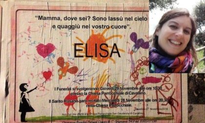 Manifesto funebre disegnato dai figli di Elisa Fredo