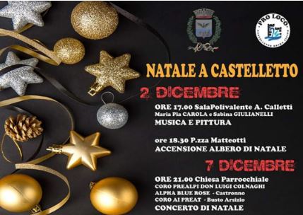 Pro loco Castelletto presenta il calendario delle iniziative natalizie