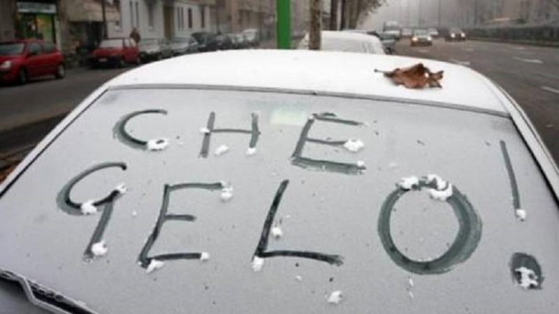 Gelo sul novarese questa mattina: a Varallo Pombia -6.7 gradi