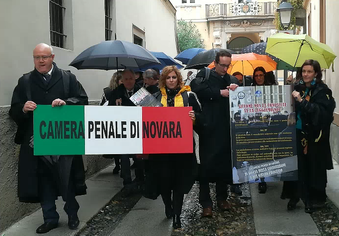 La protesta dei penalisti novaresi