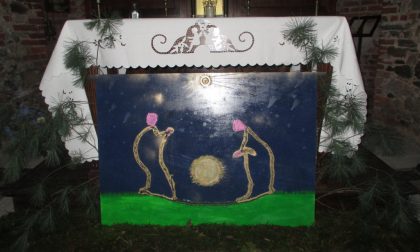 I pezzi di una bici diventano un presepe insolito a Fontaneto d'Agogna
