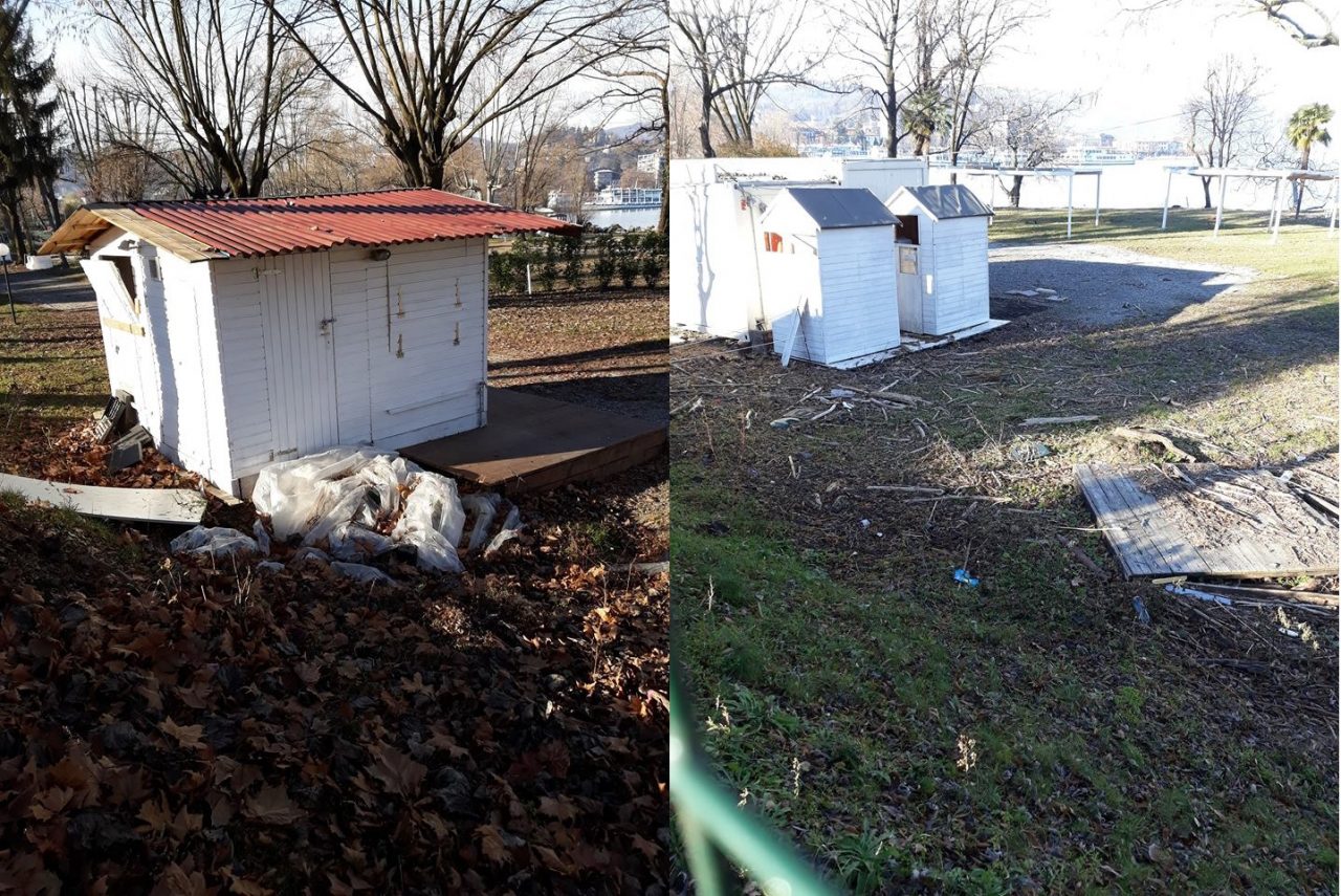 Lido di Arona: spettacolo desolante