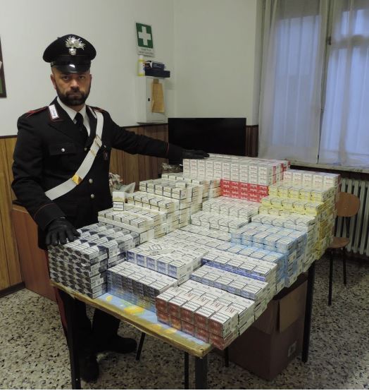 Sequestrate dai carabinieri 200 stecche di sigarette dell’Est Europa di contrabbando