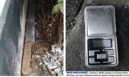 Coltello e bilancino pesa-droga nascosti vicino alla chiesa