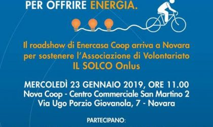 Enercasa Coop arriva a Novara: fino al 27 pedalare significa solidarietà