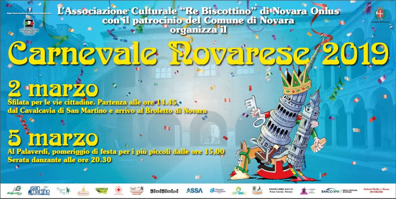 Carnevale novarese, tutto il programma della kermesse