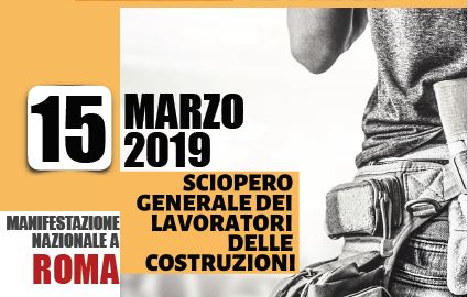 Sciopero generale dei lavoratori edili: da Novara a Roma per la manifestazione