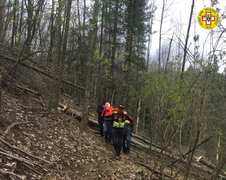 Uomo schiacciato da un albero: cadavere recuperato dal Soccorso Alpino