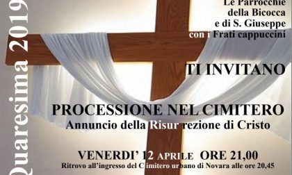 Processione nel cimitero di Novara con i Frati Cappuccini