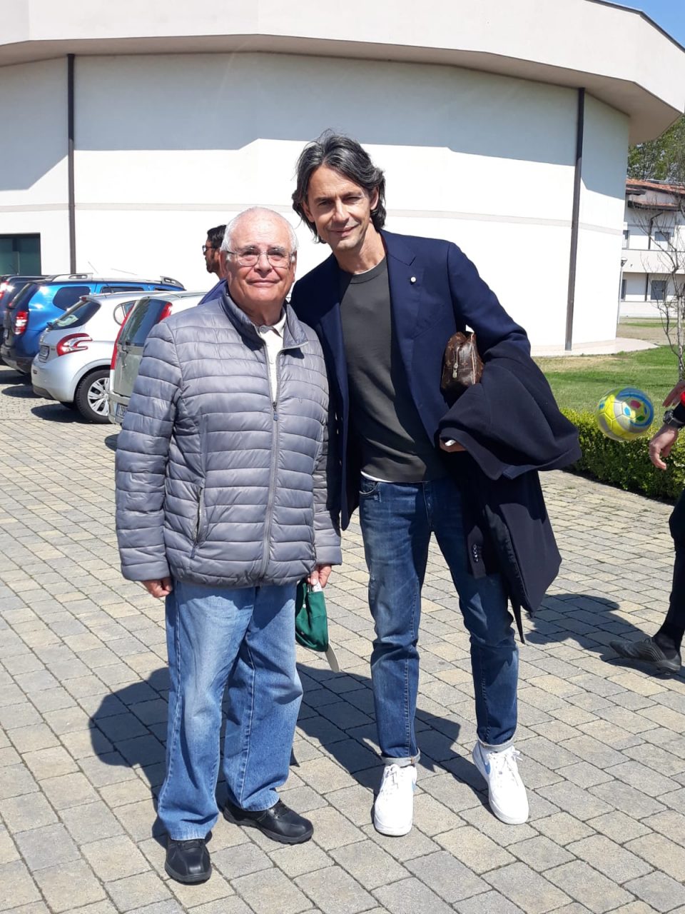 Pippo Inzaghi in visita a Novarello